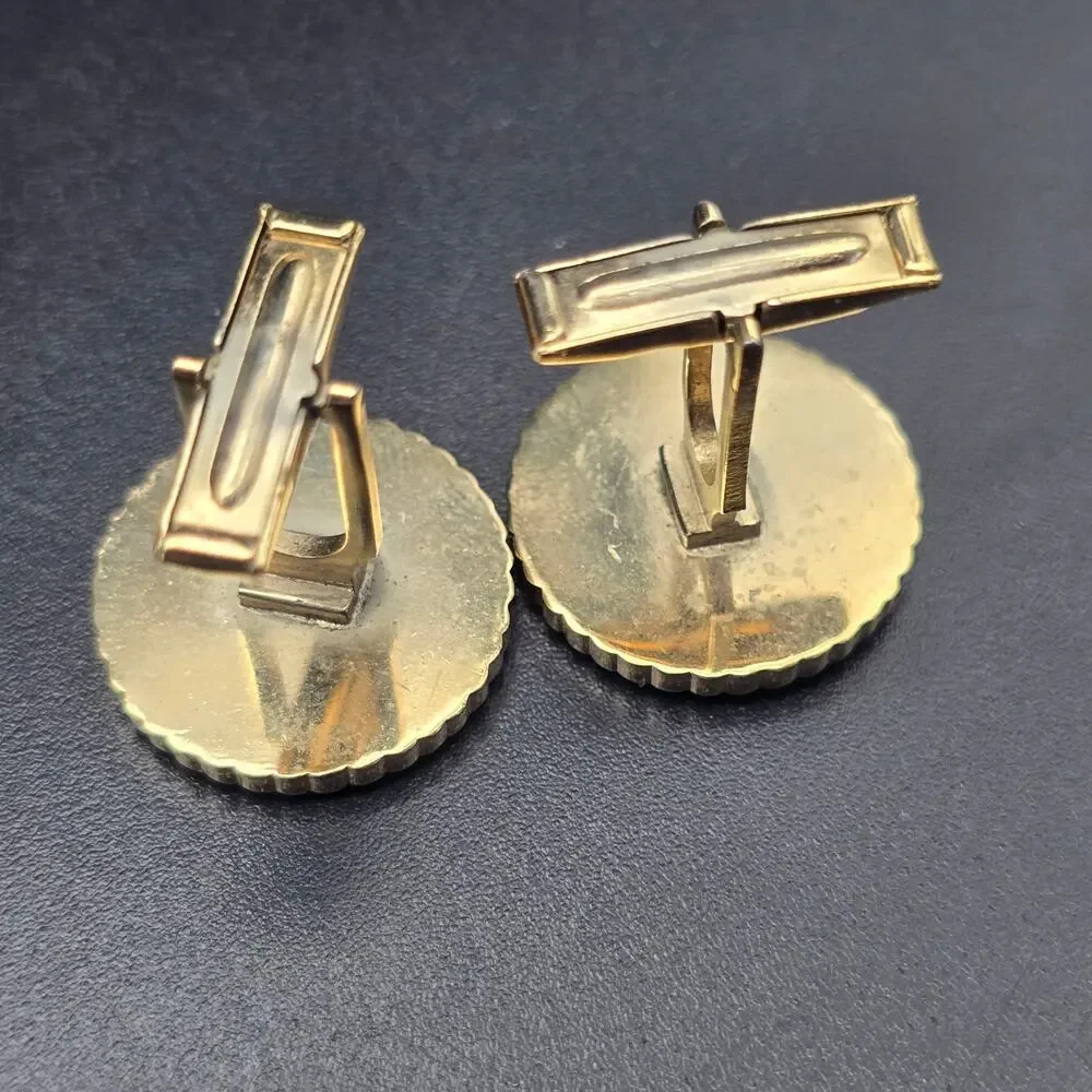 Vintage Knights of Columbus Past Grand Knight Cuff Links Gold Tone